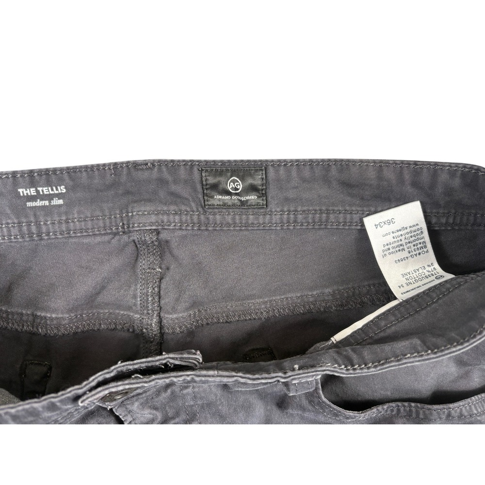 AG Adriano Goldschmied The Tellis Modern Slim Pants Mens 36x34 Dark Gray Washed - Picture 4 of 7